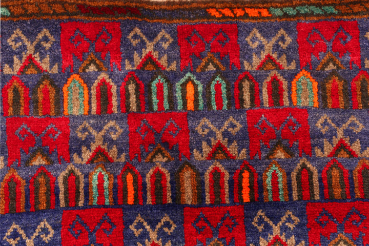 Slate Blue Baluchi 3' 1 x 4' 8 - No. 54518 - ALRUG Rug Store