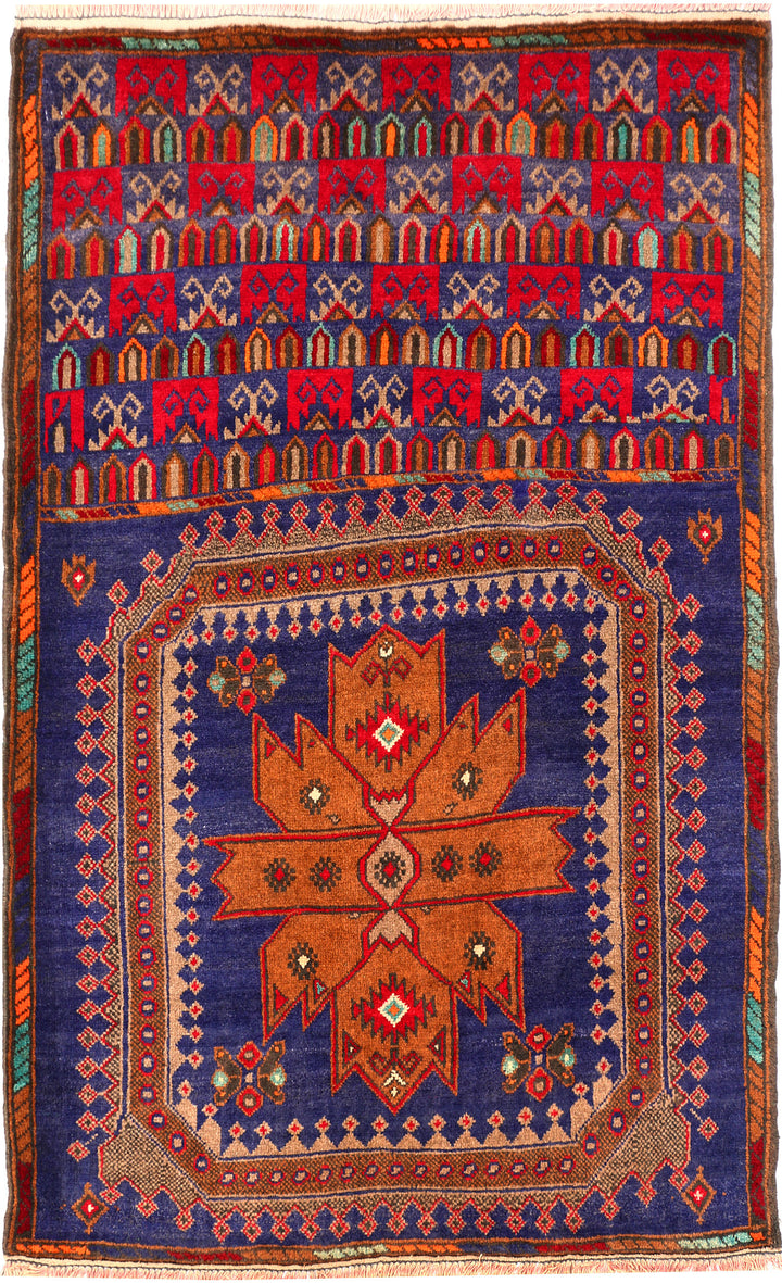 Slate Blue Baluchi 3' 1 x 4' 8 - No. 54518 - ALRUG Rug Store