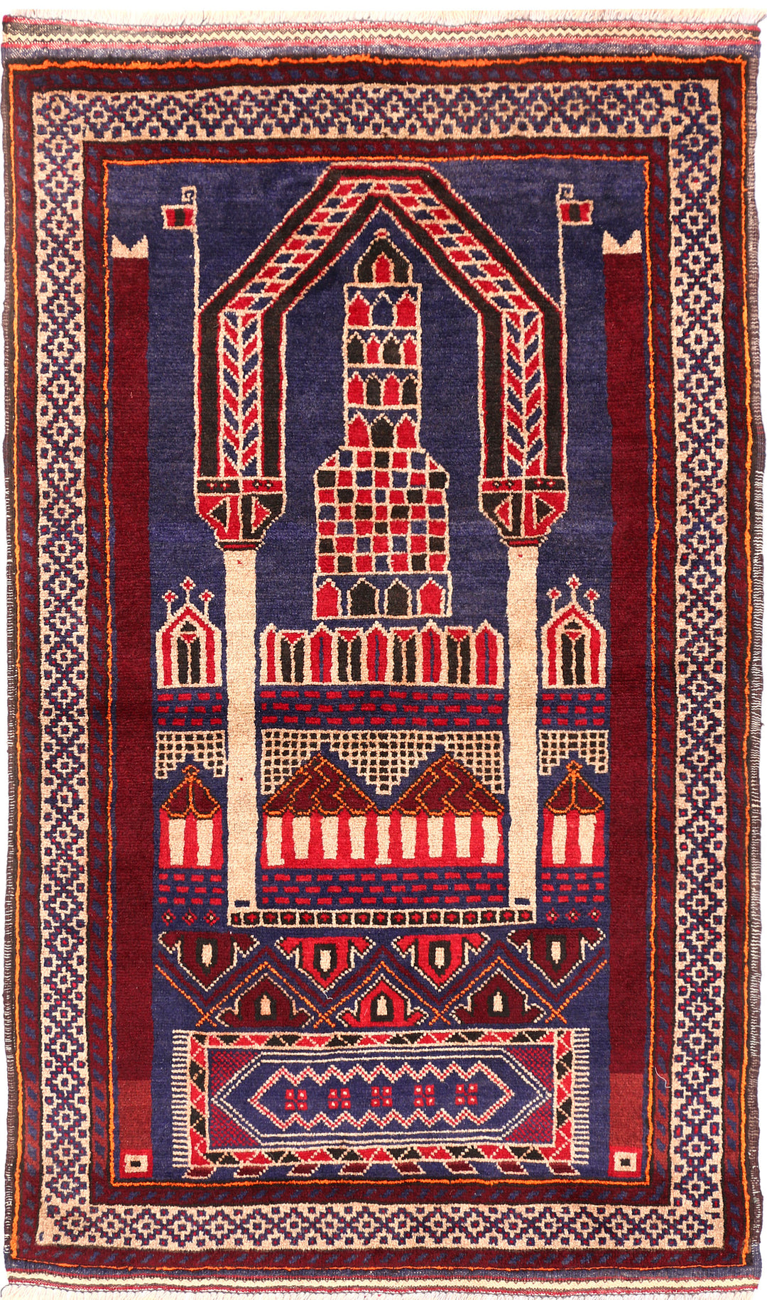 Dark Slateblue Baluchi 2' 9 x 4' 6 - No. 54522 - ALRUG Rug Store