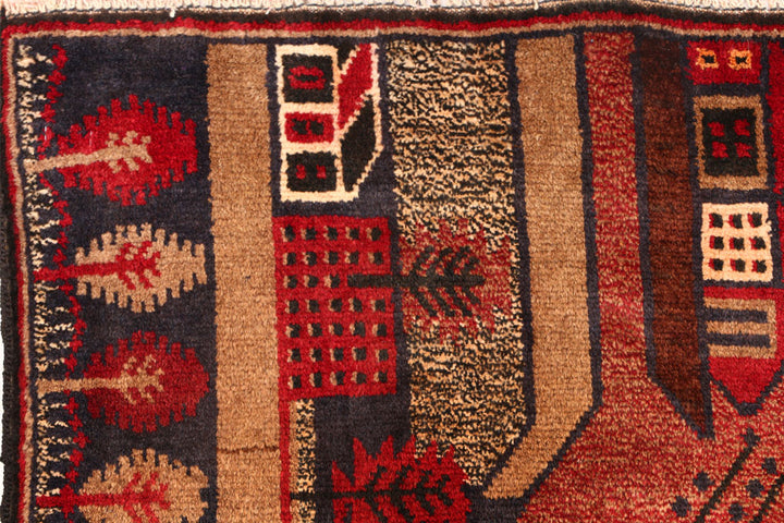 Multi Colored Baluchi 2' 11 x 4' 6 - No. 54523 - ALRUG Rug Store