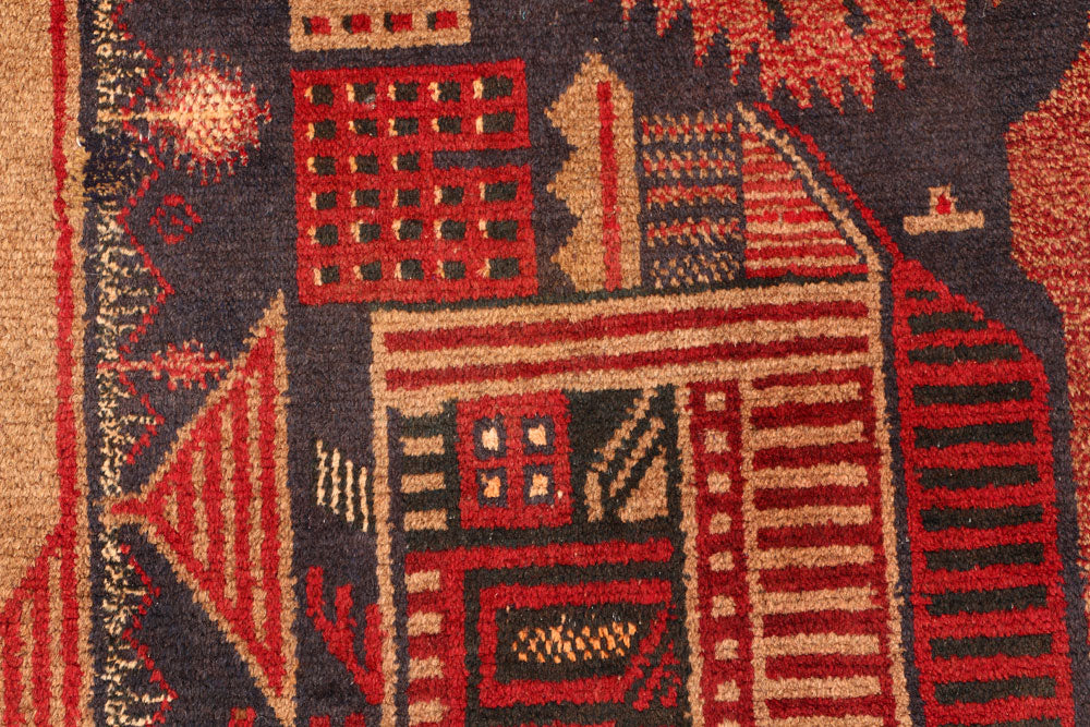 Multi Colored Baluchi 2' 11 x 4' 6 - No. 54523 - ALRUG Rug Store