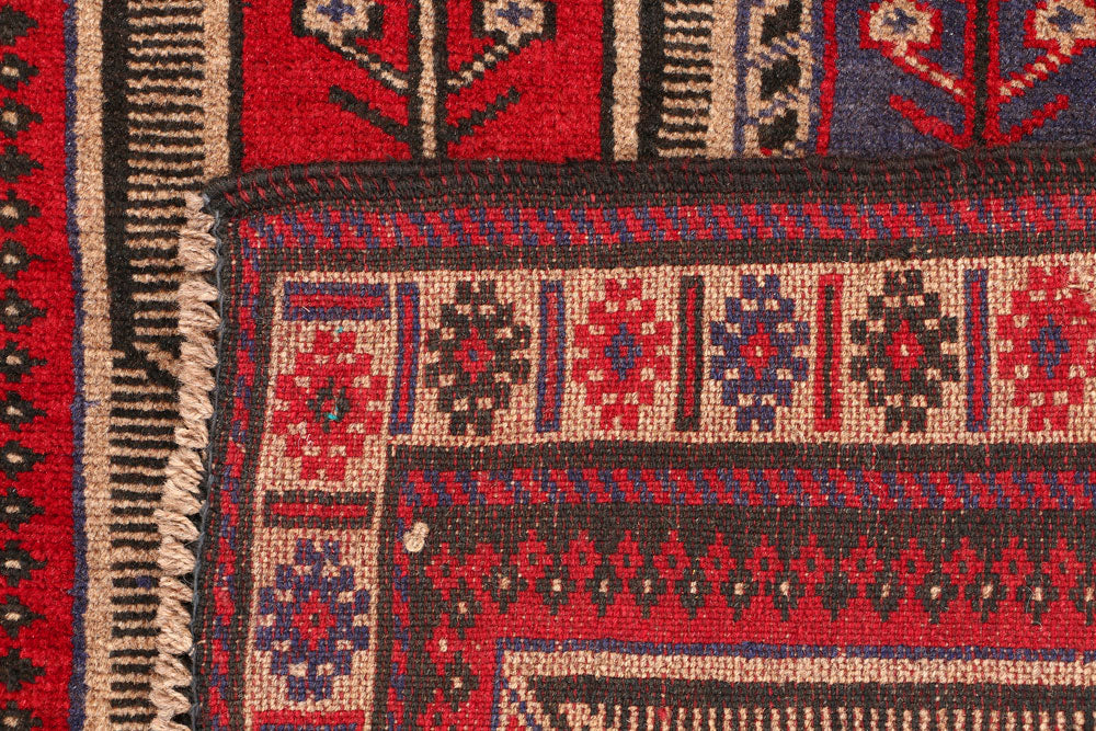 Firebrick Baluchi 3' 1 x 4' 3 - No. 54530 - ALRUG Rug Store