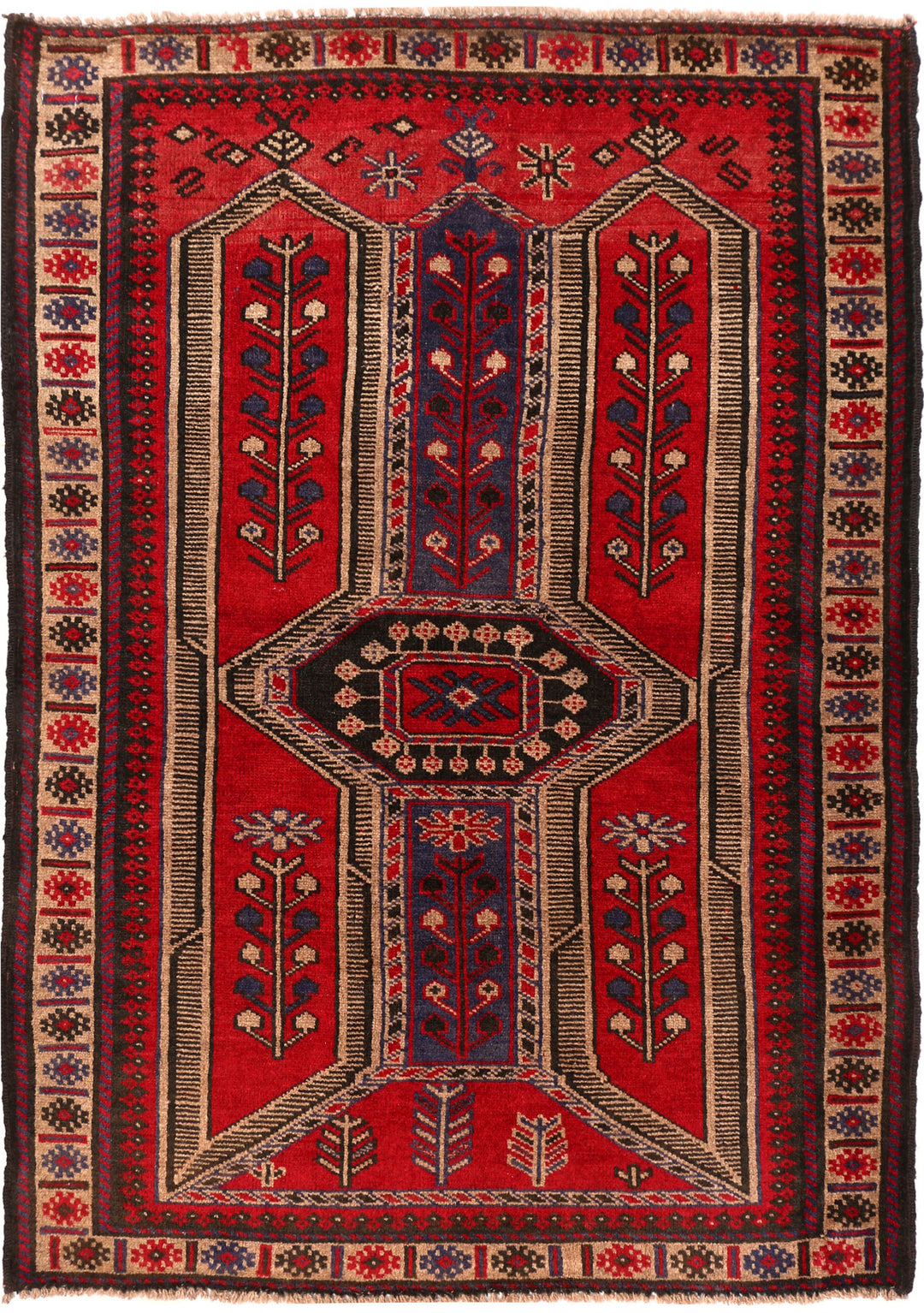 Firebrick Baluchi 3' 1 x 4' 3 - No. 54530 - ALRUG Rug Store