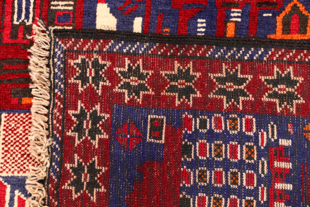 Slate Blue Baluchi 2' 9 x 4' 5 - No. 54533 - ALRUG Rug Store