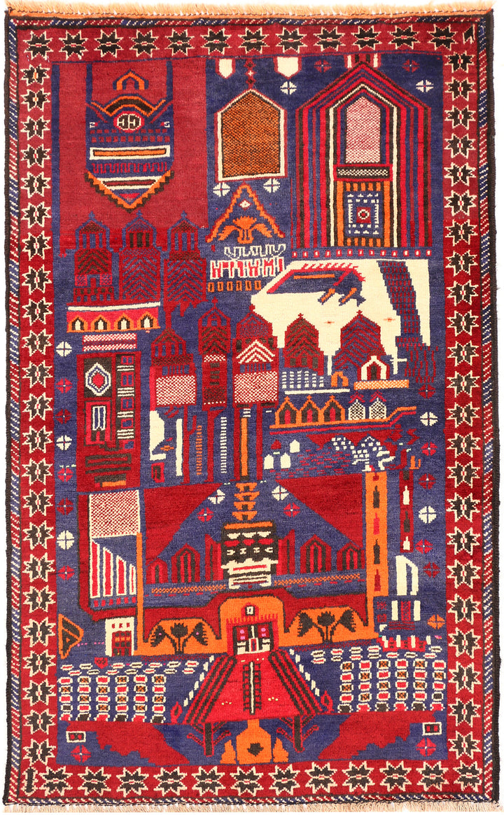 Slate Blue Baluchi 2' 9 x 4' 5 - No. 54533 - ALRUG Rug Store