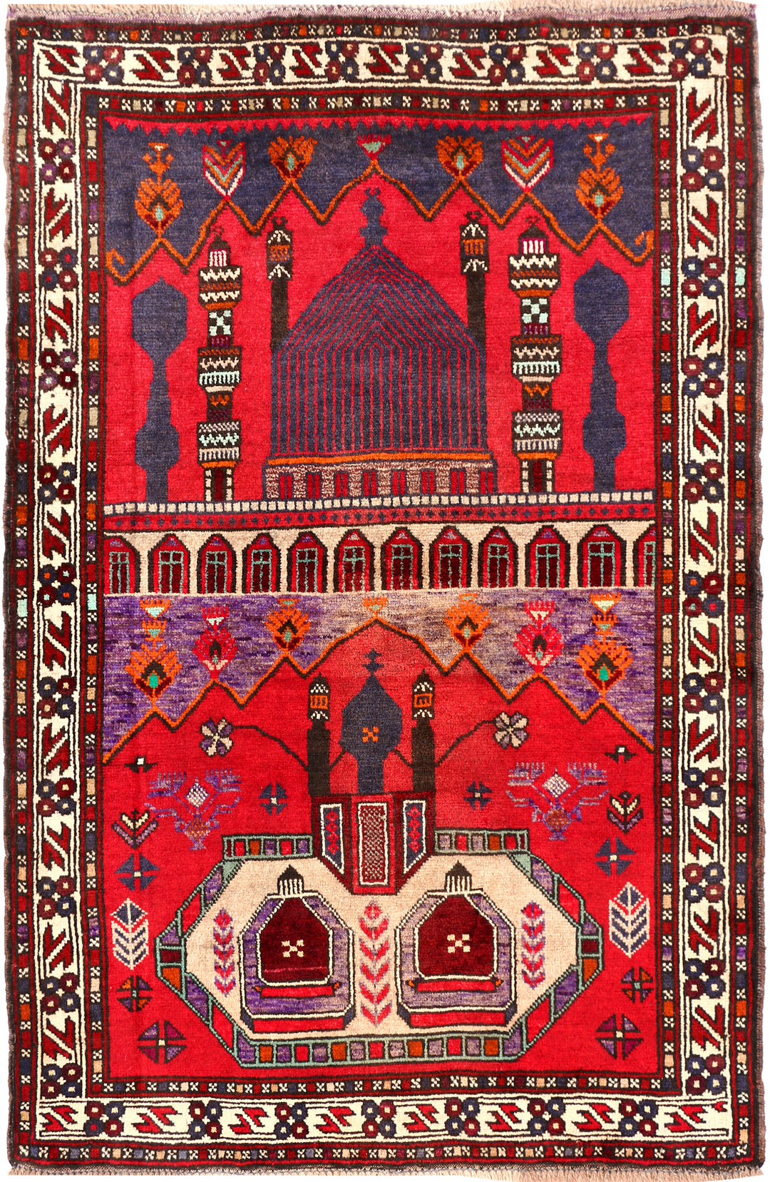 Multi Colored Prayer 3' 1 x 4' 8 - No. 54534 - ALRUG Rug Store