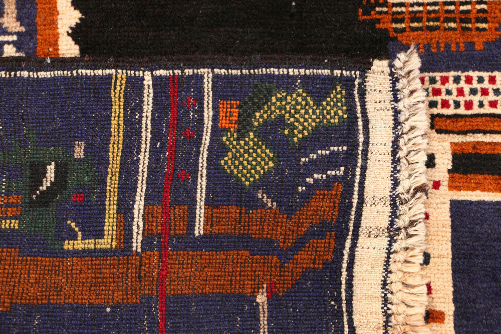 Multi Colored Baluchi 2' 9 x 4' 7 - No. 54545 - ALRUG Rug Store