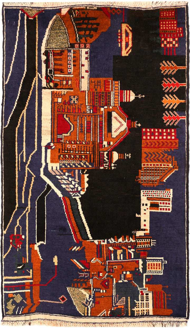 Multi Colored Baluchi 2' 9 x 4' 7 - No. 54545 - ALRUG Rug Store