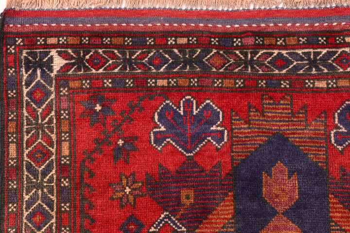 Firebrick Baluchi 2' 10 x 4' 2 - No. 54549 - ALRUG Rug Store