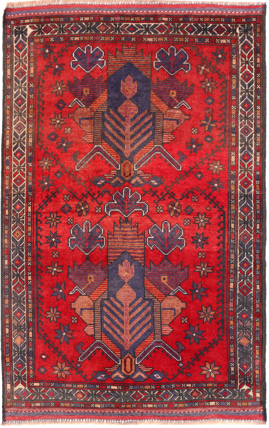 Firebrick Baluchi 2' 10 x 4' 2 - No. 54549 - ALRUG Rug Store