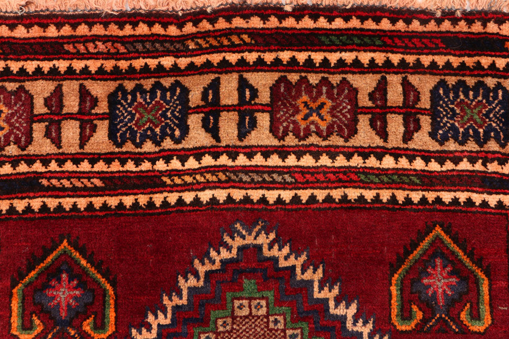 Dark Red Baluchi 2' 11 x 4' 4 - No. 54553 - ALRUG Rug Store