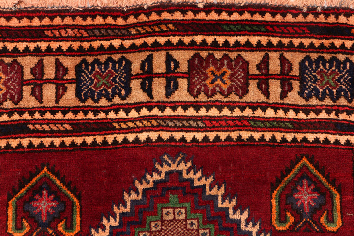 Dark Red Baluchi 2' 11 x 4' 4 - No. 54553 - ALRUG Rug Store