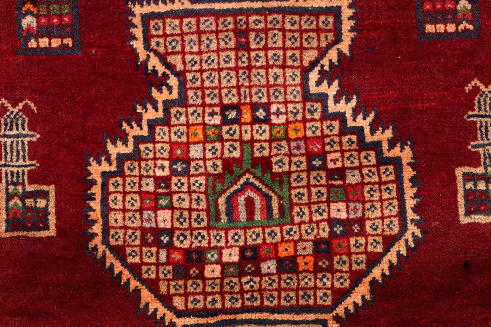Dark Red Baluchi 2' 11 x 4' 4 - No. 54553 - ALRUG Rug Store