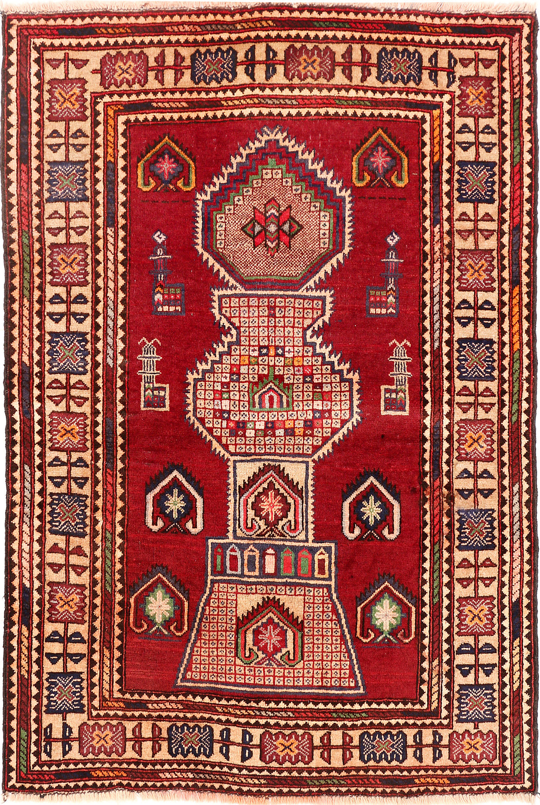 Dark Red Baluchi 2' 11 x 4' 4 - No. 54553 - ALRUG Rug Store