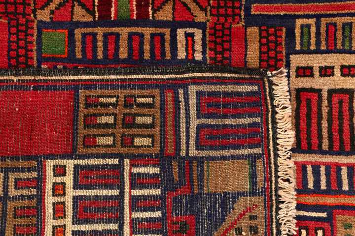 Dark Slateblue Baluchi 3' x 4' 9 - No. 54554 - ALRUG Rug Store