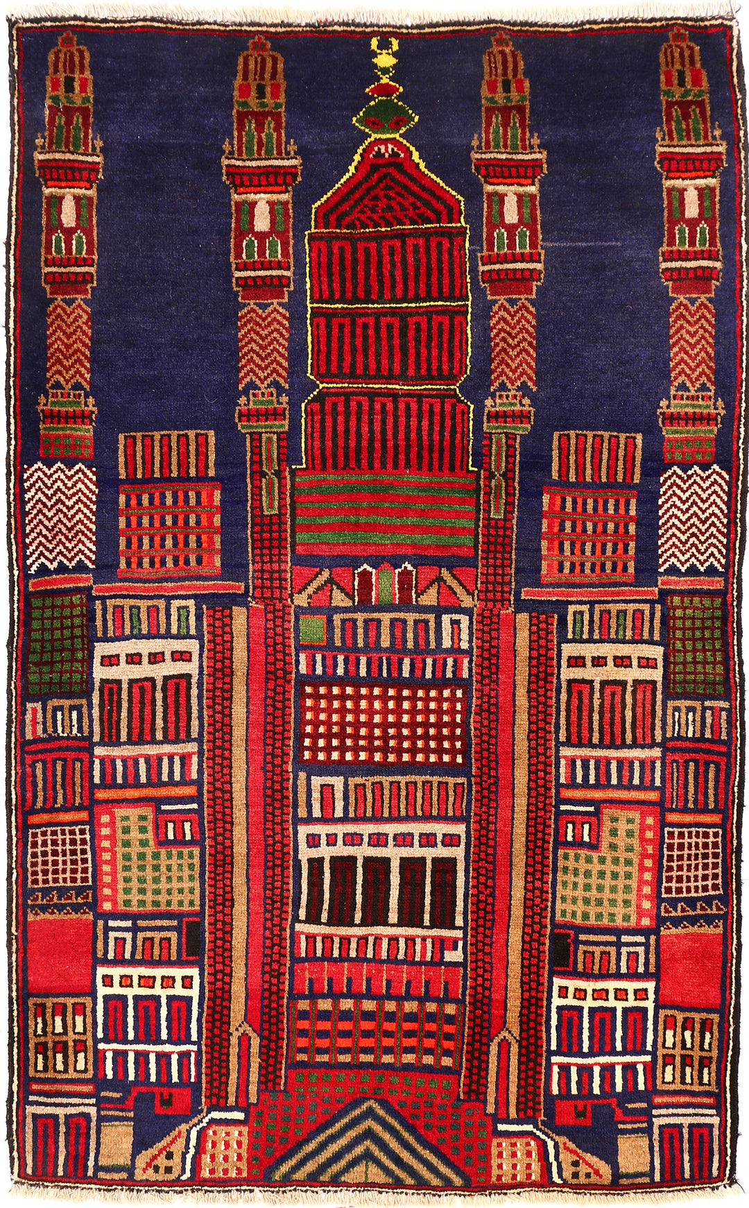 Dark Slateblue Baluchi 3' x 4' 9 - No. 54554 - ALRUG Rug Store