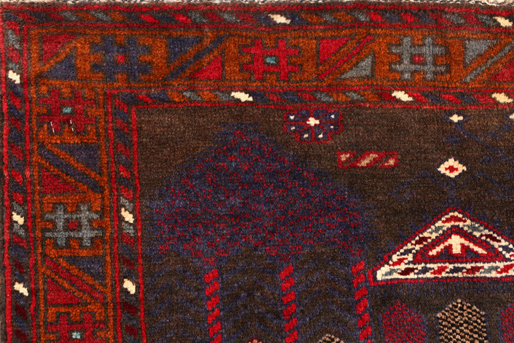 Multi Colored Baluchi 2' 8 x 4' 4 - No. 54555 - ALRUG Rug Store