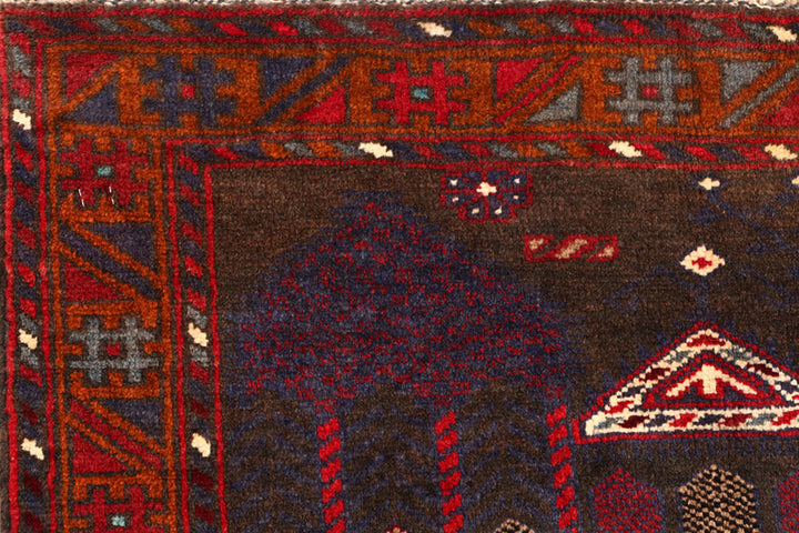 Multi Colored Baluchi 2' 8 x 4' 4 - No. 54555 - ALRUG Rug Store