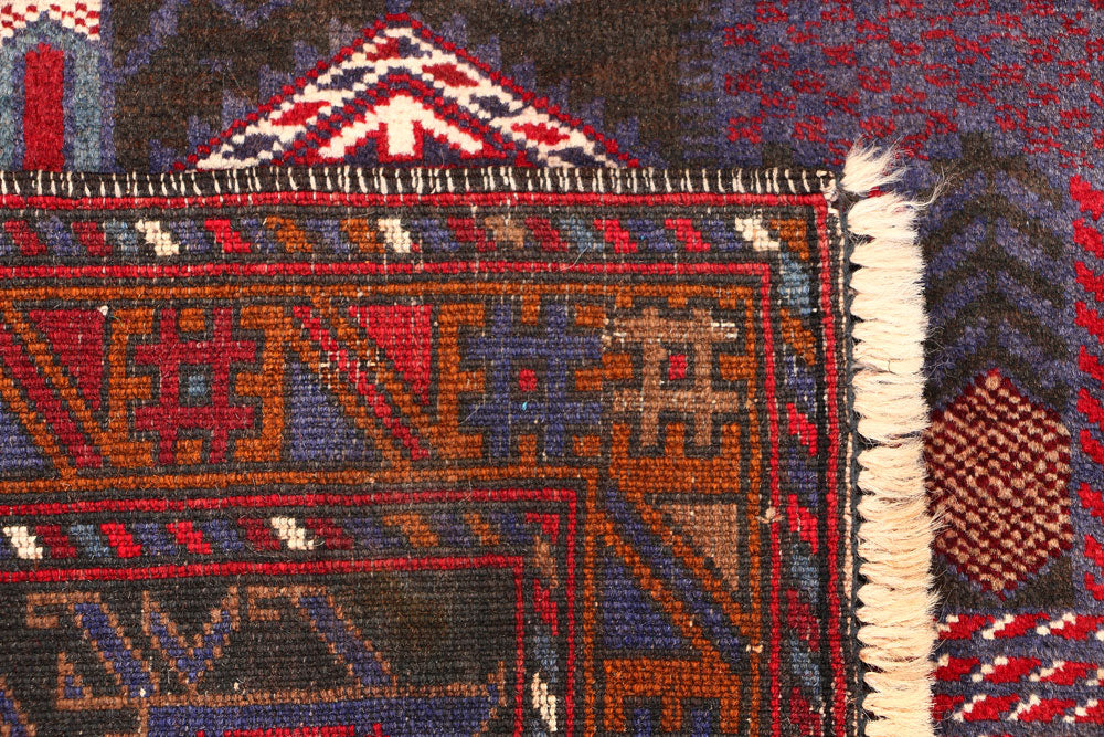 Multi Colored Baluchi 2' 8 x 4' 4 - No. 54555 - ALRUG Rug Store