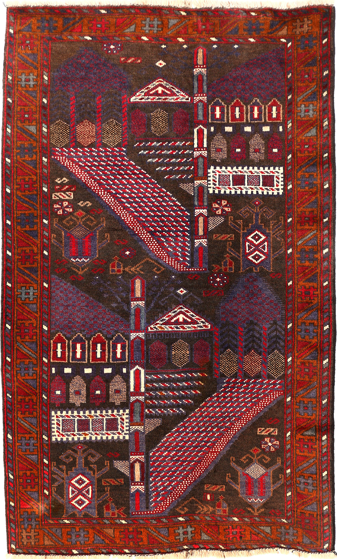 Multi Colored Baluchi 2' 8 x 4' 4 - No. 54555 - ALRUG Rug Store