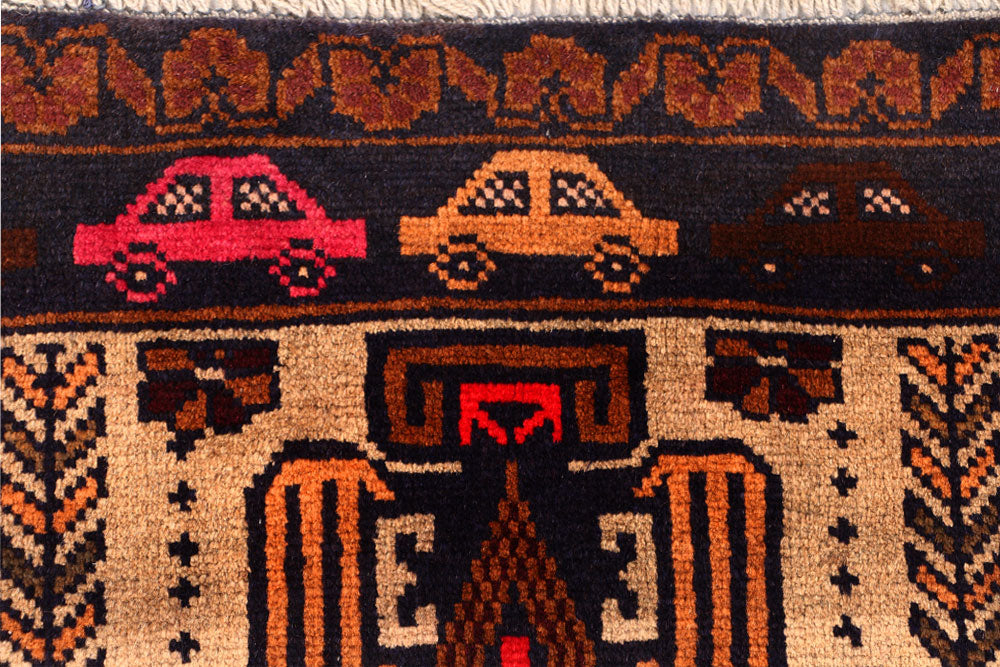 Cornsilk Baluchi 2' 9 x 4' 2 - No. 54558 - ALRUG Rug Store