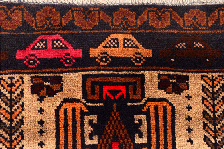 Cornsilk Baluchi 2' 9 x 4' 2 - No. 54558 - ALRUG Rug Store