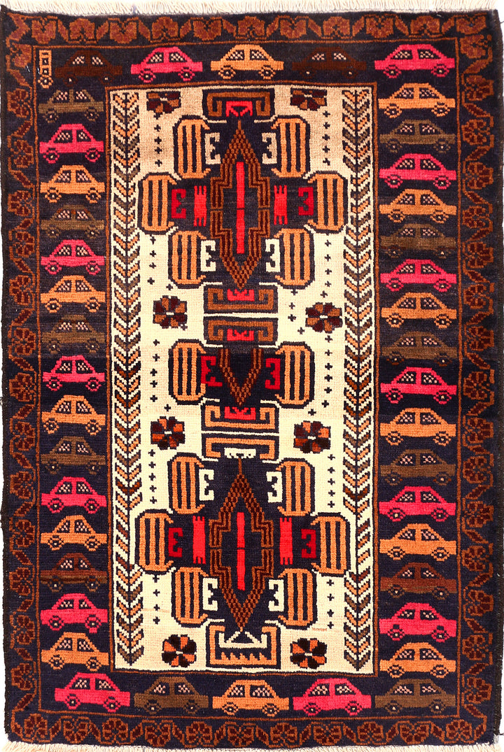 Cornsilk Baluchi 2' 9 x 4' 2 - No. 54558 - ALRUG Rug Store