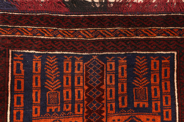 Midnight Blue Baluchi 2' 9 x 3' 7 - No. 54562 - ALRUG Rug Store