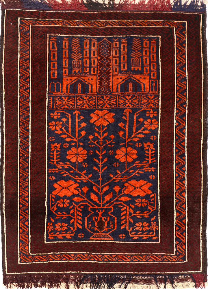 Midnight Blue Baluchi 2' 9 x 3' 7 - No. 54562 - ALRUG Rug Store