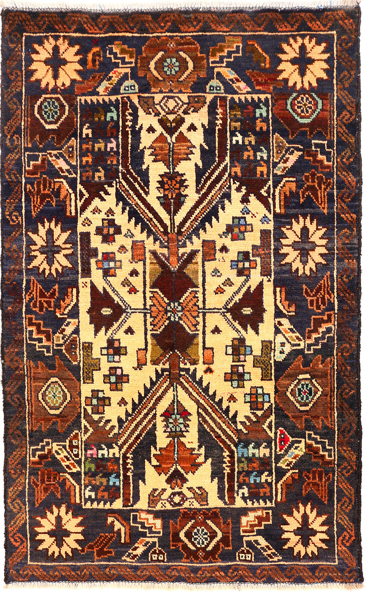 Cornsilk Baluchi 2' 7 x 4' 3 - No. 54563 - ALRUG Rug Store