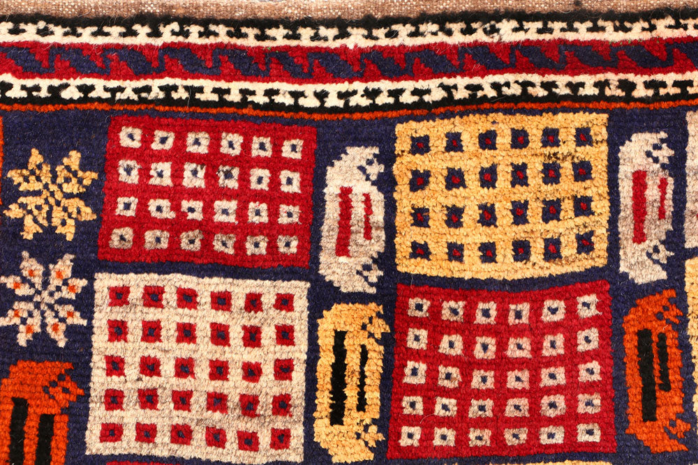 Multi Colored Baluchi 2' 11 x 4' 9 - No. 54564 - ALRUG Rug Store