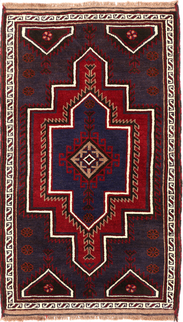 Midnight Blue Baluchi 3' 1 x 5' 1 - No. 54566 - ALRUG Rug Store