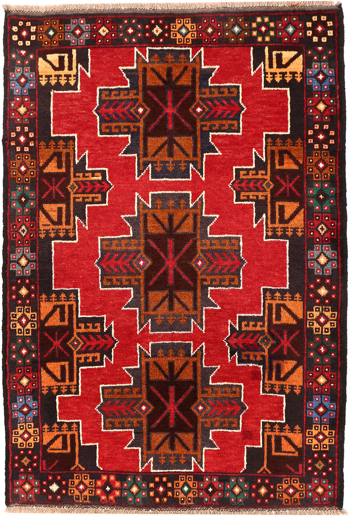 Firebrick Baluchi 2' 11 x 4' 2 - No. 54574 - ALRUG Rug Store