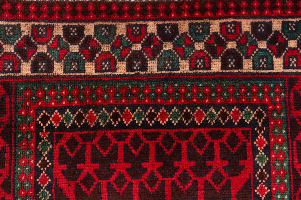 Firebrick Baluchi 2' 10 x 4' 6 - No. 54575 - ALRUG Rug Store