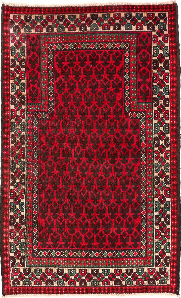 Firebrick Baluchi 2' 10 x 4' 6 - No. 54575 - ALRUG Rug Store