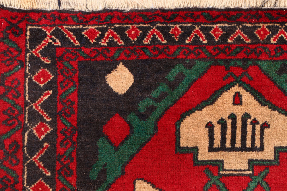 Firebrick Baluchi 2' 8 x 4' 7 - No. 54582 - ALRUG Rug Store