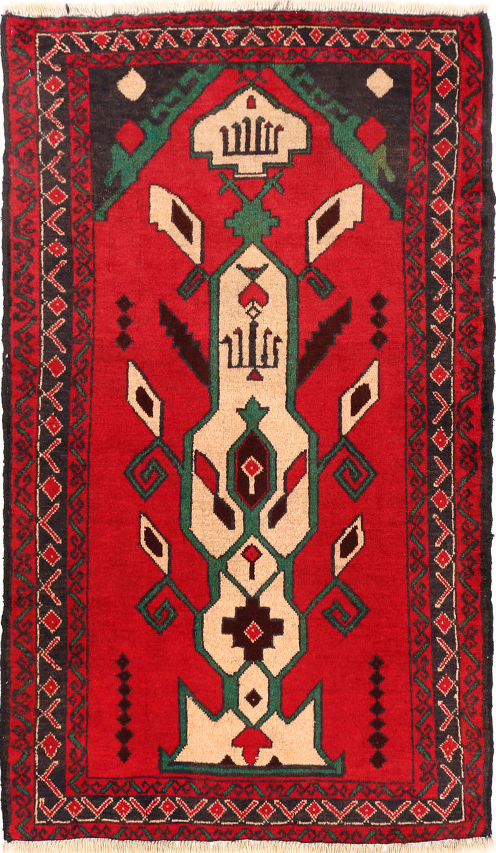 Firebrick Baluchi 2' 8 x 4' 7 - No. 54582 - ALRUG Rug Store