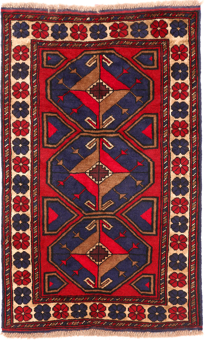 Dark Slateblue Baluchi 2' 9 x 4' 4 - No. 54585 - ALRUG Rug Store