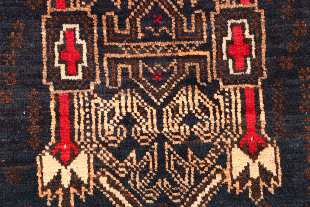 Multi Colored Baluchi 3' x 4' 4 - No. 54586 - ALRUG Rug Store