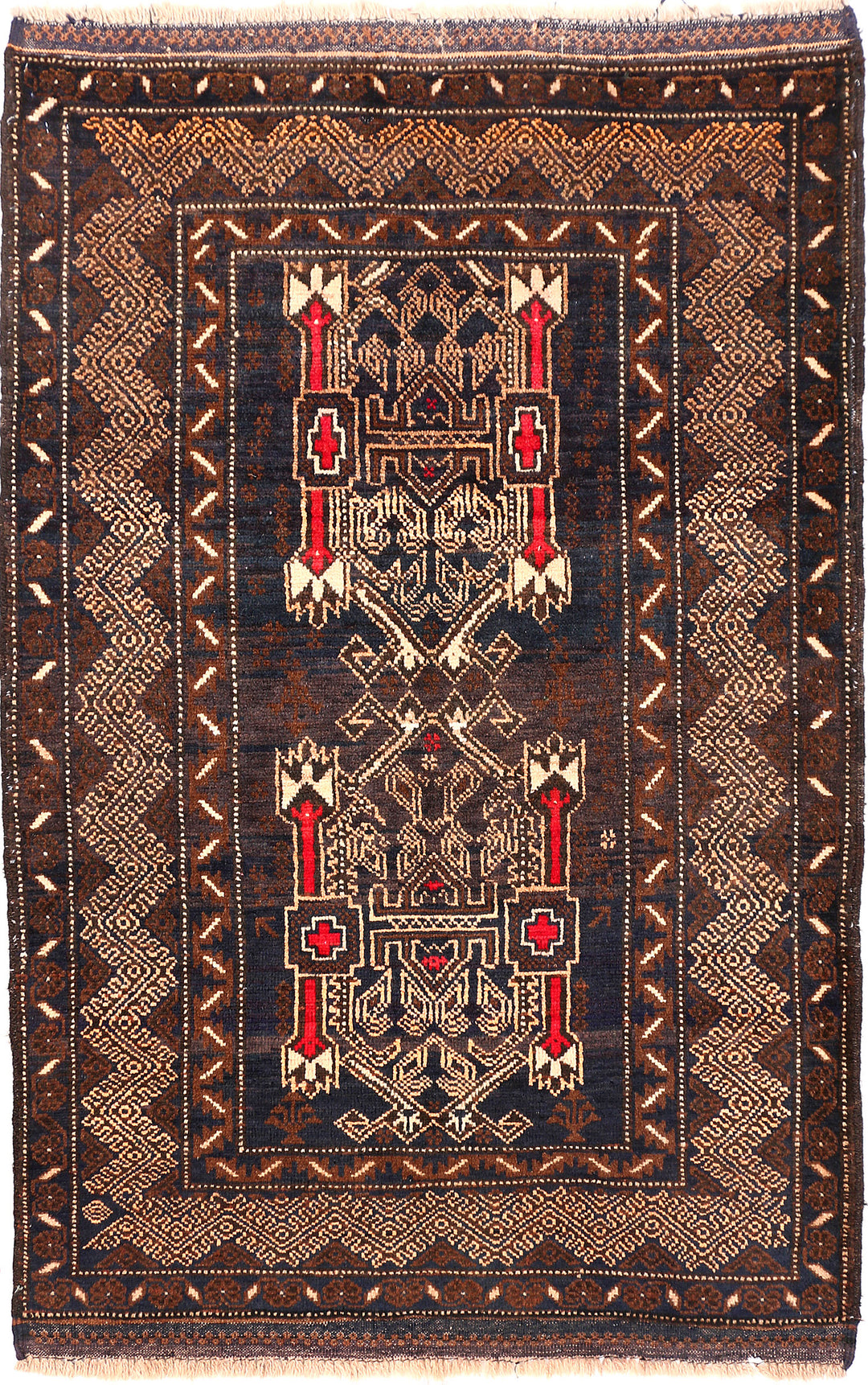 Multi Colored Baluchi 3' x 4' 4 - No. 54586 - ALRUG Rug Store