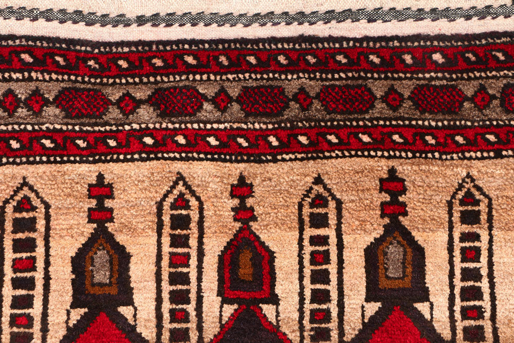 Blanched Almond Baluchi 2' 7 x 4' 7 - No. 54591 - ALRUG Rug Store