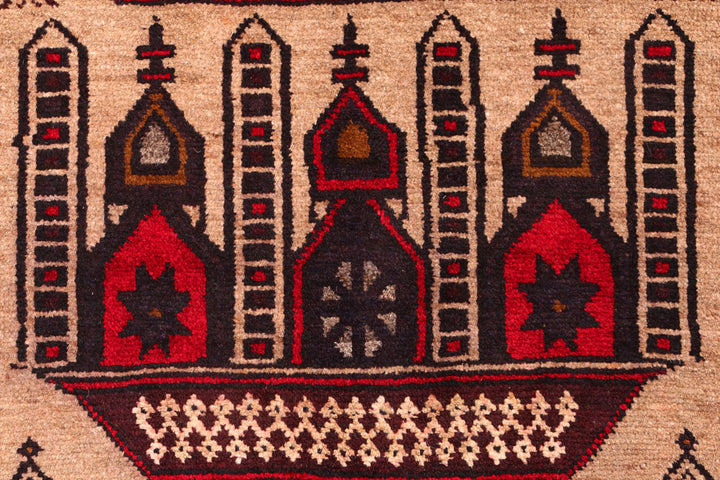 Blanched Almond Baluchi 2' 7 x 4' 7 - No. 54591 - ALRUG Rug Store