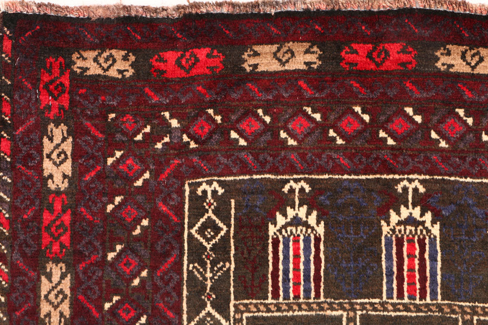 Multi Colored Baluchi 2' 10 x 4' 3 - No. 54594 - ALRUG Rug Store