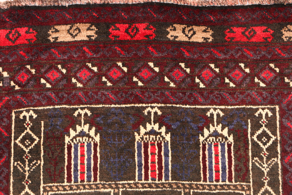 Multi Colored Baluchi 2' 10 x 4' 3 - No. 54594 - ALRUG Rug Store