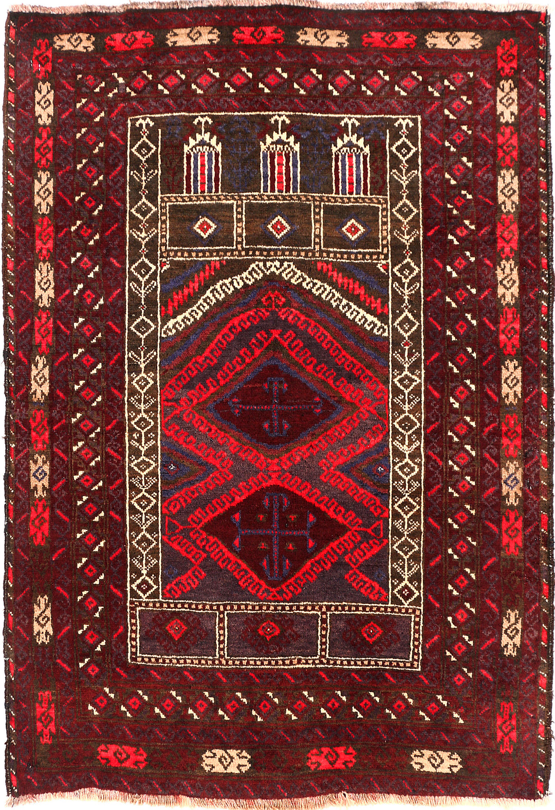 Multi Colored Baluchi 2' 10 x 4' 3 - No. 54594 - ALRUG Rug Store