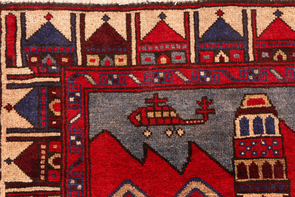 Multi Colored Baluchi 2' 11 x 3' 11 - No. 54598 - ALRUG Rug Store