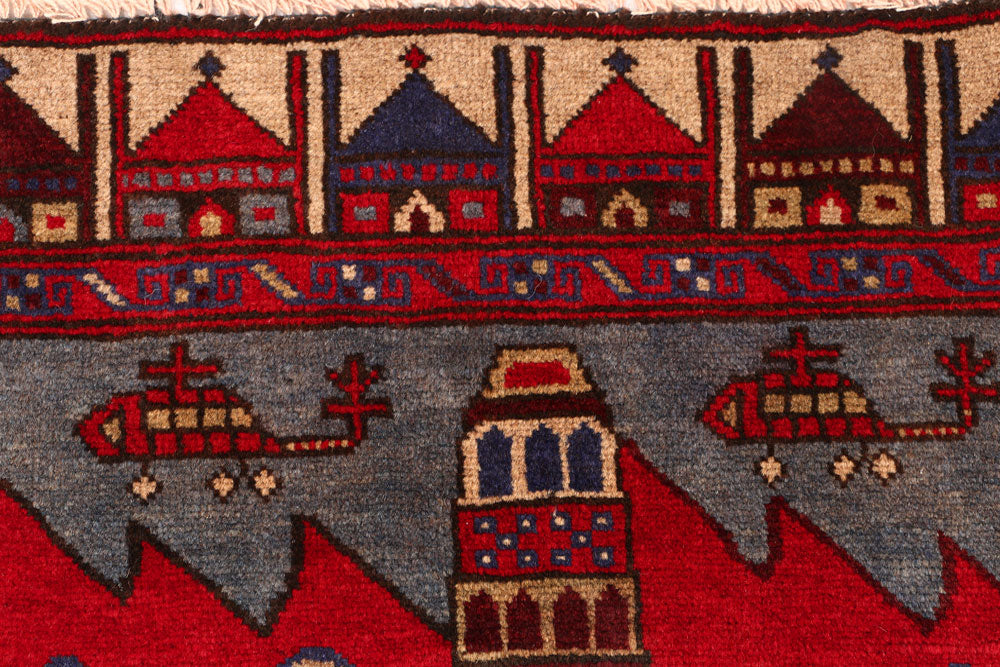 Multi Colored Baluchi 2' 11 x 3' 11 - No. 54598 - ALRUG Rug Store