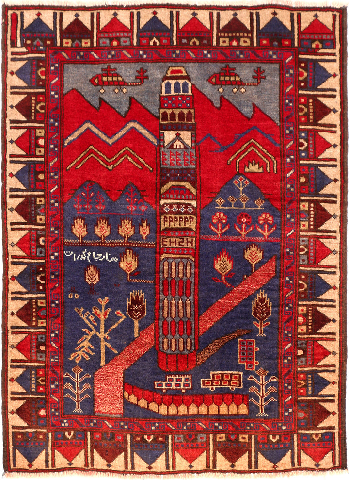 Multi Colored Baluchi 2' 11 x 3' 11 - No. 54598 - ALRUG Rug Store