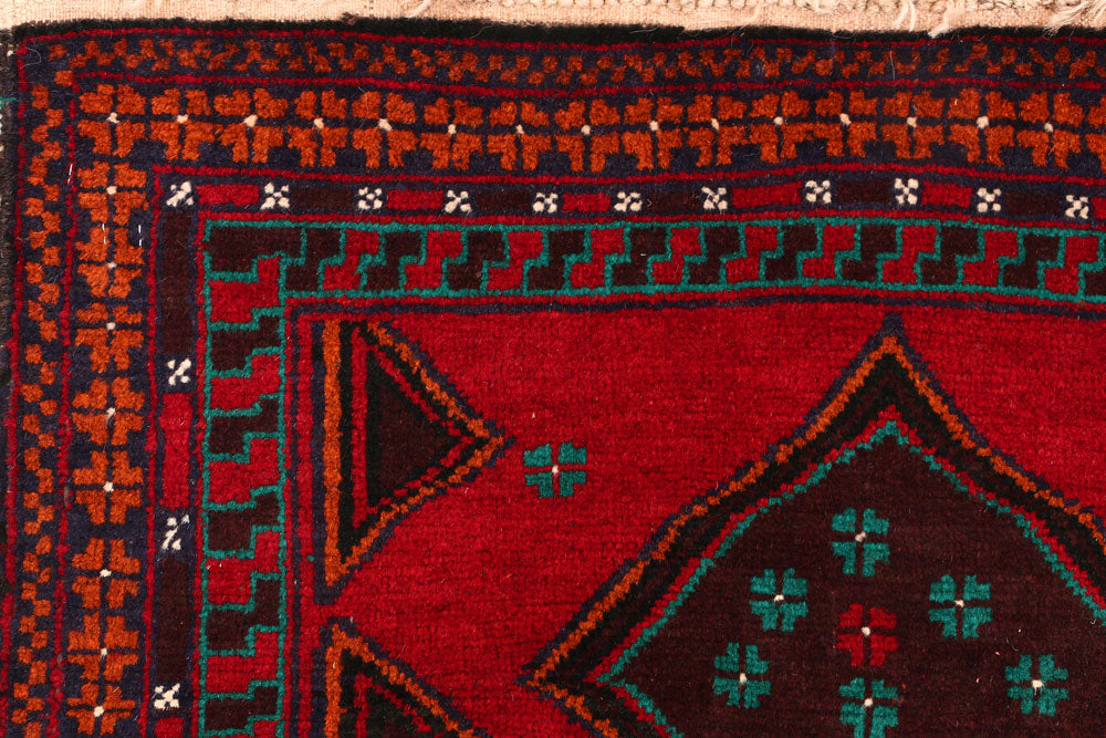 Firebrick Baluchi 2' 7 x 3' 10 - No. 54600 - ALRUG Rug Store