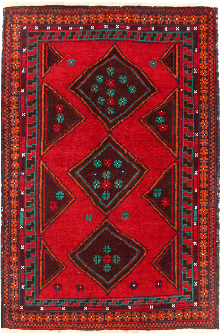 Firebrick Baluchi 2' 7 x 3' 10 - No. 54600 - ALRUG Rug Store
